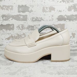 New Dolce Vita Yanni Platform Penny Ivory Leather Loafer W809